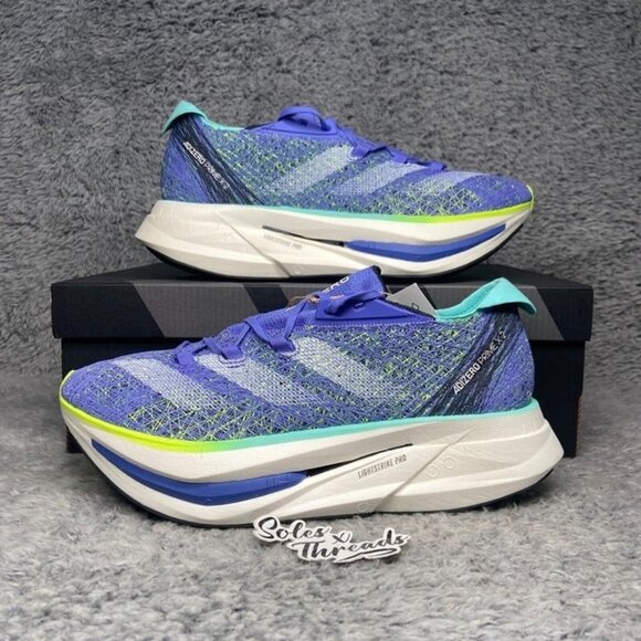 Adidas Adizero Prime x 2.0 Strung Size 9.5 Men Running Blue Lucid Lemon IF1209 main image 7